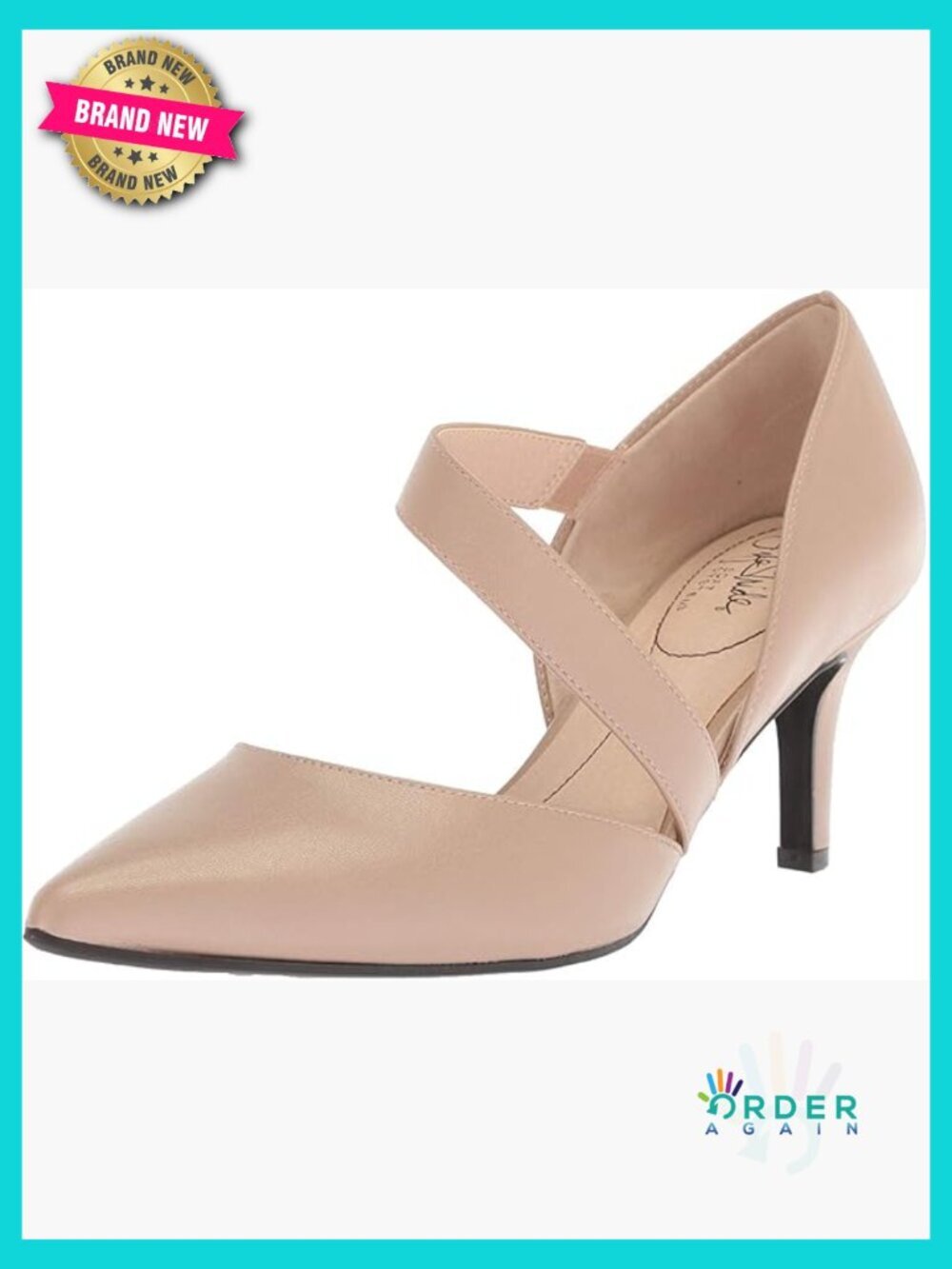 Pointed Toe Stiletto Heel Pumps Comfort Slip-On Dress Shoes with Ankle Strap